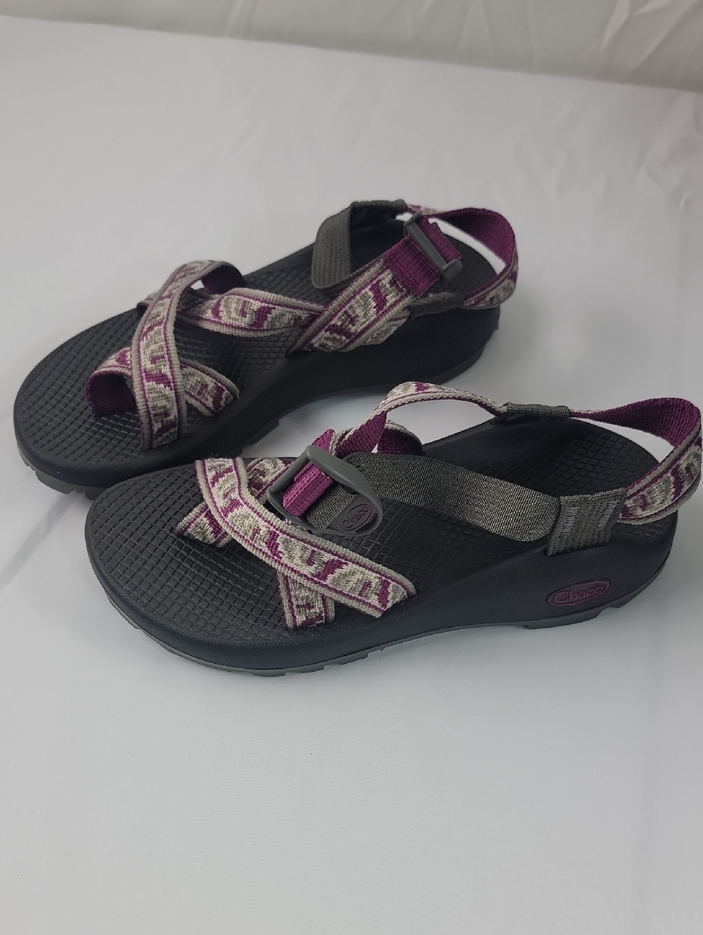Chaco 6 Women's Sport Sandals in Purple and Gray